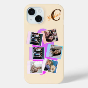Coque Pour iPhone 15 Cloud à six photos personnalisé avec Coque iphone 