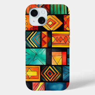 Coque Pour iPhone 15 Colorful African Print iPhone 15 Pro Coque