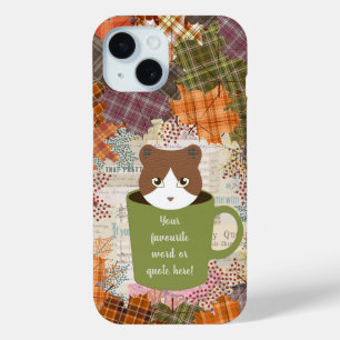 Coque Pour iPhone 15 Coque iphone Chat de pause automne