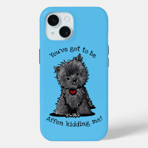 Coque Pour iPhone 15 Coque iphone Coque-Mate de KiniArt Affenpinscher