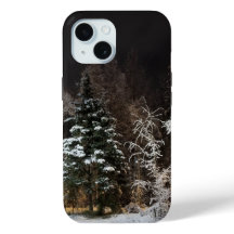 Coque iphone de la Forêt Noire d'hiver Frosty