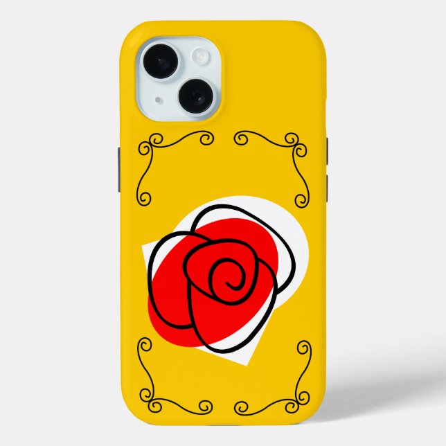 Coque Pour iPhone 15 Coque iphone de Rose espagnol (Verso)