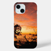 Coque iphone du coucher de soleil tropical de la m