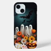 Coque iphone Fantôme floral mignon, Fantômes d'Hal