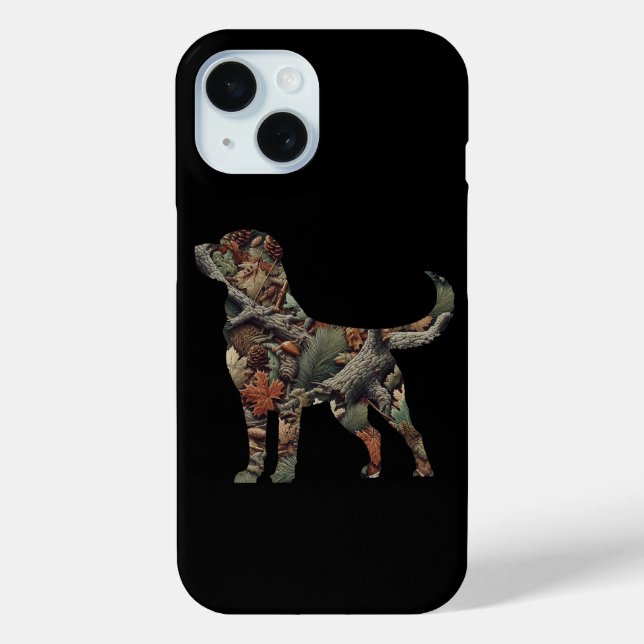 Coque Pour iPhone 15 Coque iphone Labrador Retriever, coque iphone Camo (Verso)