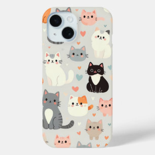 Coque Pour iPhone 15 Cute Cat iPhone 15 Coque