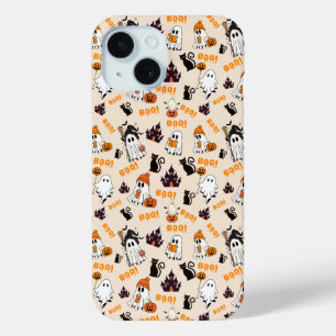 Coque Pour iPhone 15 Cute Halloween Ghost iPhone 15 Coque - Éffrayant G