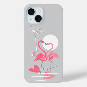 Coque Pour iPhone 15 Flamant rose Love coque iphone