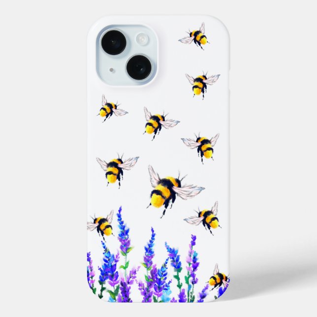 Coque Pour iPhone 15 Flying Bees coque iphone (Verso)
