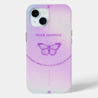 iPhone 15 Coque - Conception réfléchie de papillon