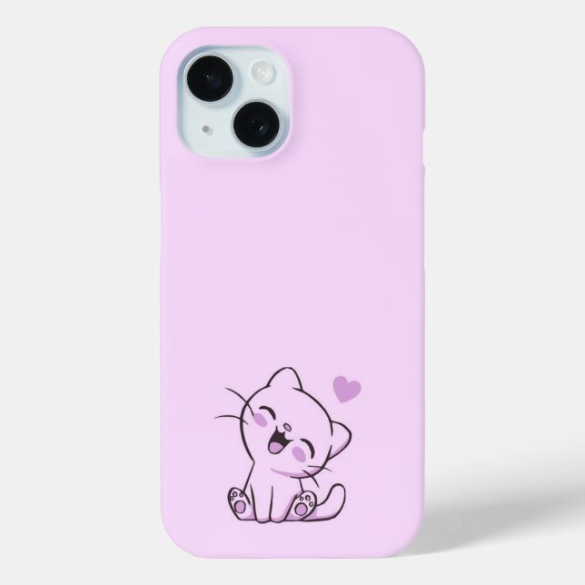 Coque Pour iPhone 15 iPhone 15 coque Hello Kitty thème (Verso)