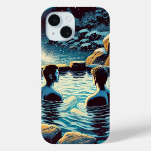 Coque Pour iPhone 15 iPhone 15 Coque - Jeunes hommes en onsen