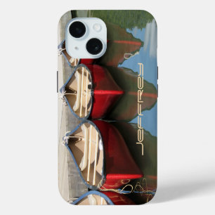 Coque Pour iPhone 15 iPhone 6 Coque Canoës rouges & Réflexions, robuste
