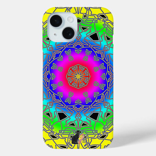 Coque Pour iPhone 15 Kinetic Spectra Glyph iPhone 15 coque (Verso)