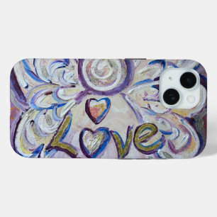 Coque Pour iPhone 15 Love Angel Word Art coque iphone personnalisé
