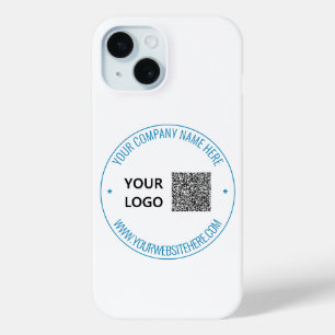 Coque Pour iPhone 15 Modèle de code QR et de coque iphone de logo perso