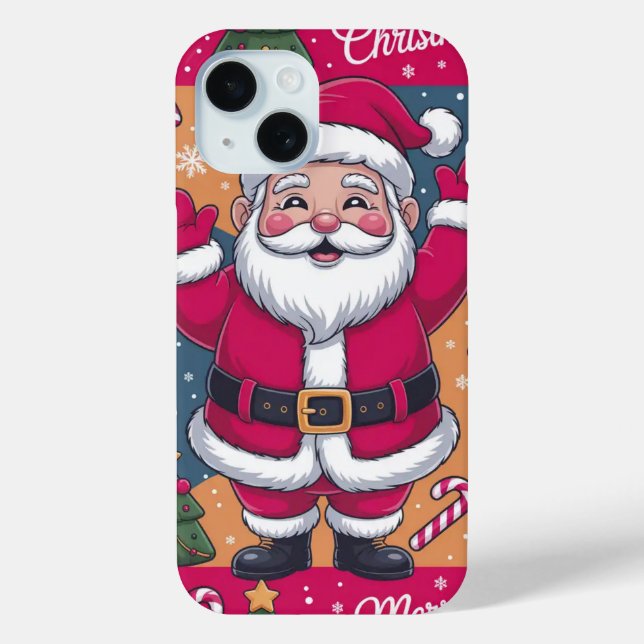 Coque Pour iPhone 15 Noël Noël Noël Santa Clause iPhone / coque ipad (Verso)