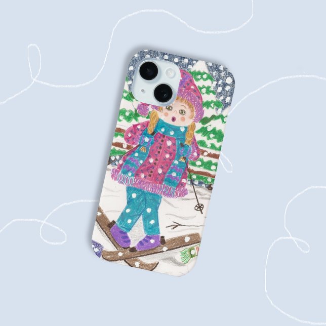 Coque Pour iPhone 15 Ski fille coque iphone mignon (iPhone case for ski lovers )