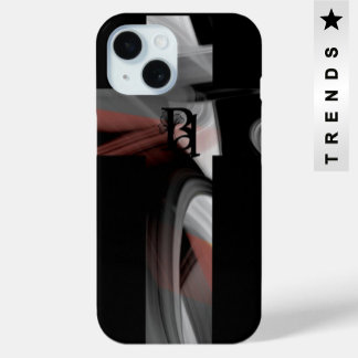 Coque Pour iPhone 15 Tendance coque iphone Abstraite Black White Powder