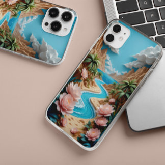 Coque Pour iPhone 15 Tropical Bloom River iPhone / coque ipad
