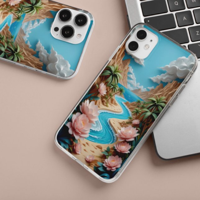 Coque Pour iPhone 15 Tropical Bloom River iPhone / coque ipad (Créateur téléchargé)