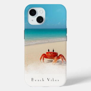 Coque Pour iPhone 15 Vibes de plage - iPhone 15 Coque 1 Crabe