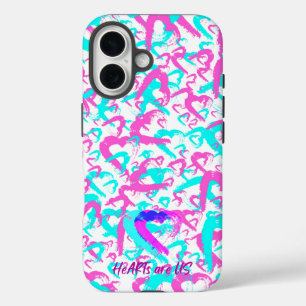 Coque Pour iPhone 16 Abstrait Coeurs iPhone 16 Coque