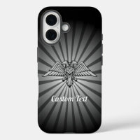Aigle gris avec coque iphone à deux têtes