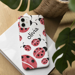 Coque Pour iPhone 16 Aquarelle Ladybug coque iphone personnalisé