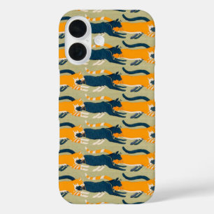 Coque Pour iPhone 16 Art Nouveau Chats Coque-Mate coque iphone