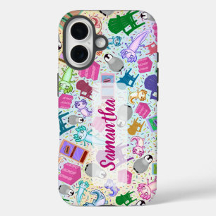 Coque Pour iPhone 16 Axolotl Pink Stairs Apple iPhone 16 Coque dur