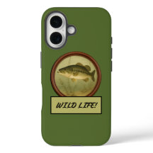 Basse à grande bouche Olive foncé coque iphone ver