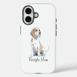 Coque Pour iPhone 16 Beagle Maman Premium iPhone 16 Coque
