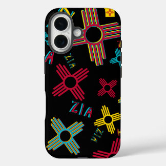 Coque Pour iPhone 16 Black ZIA Collage iPhone 16 Protective coque NM