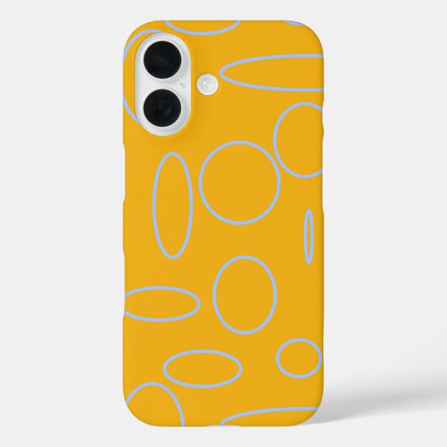 Coque Pour iPhone 16 Boucles sur Orange Geometry iPhone / coque ipad (Verso)
