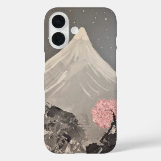 Coque Pour iPhone 16 Cherry Blossom Mountain coque iphone Nature Art De