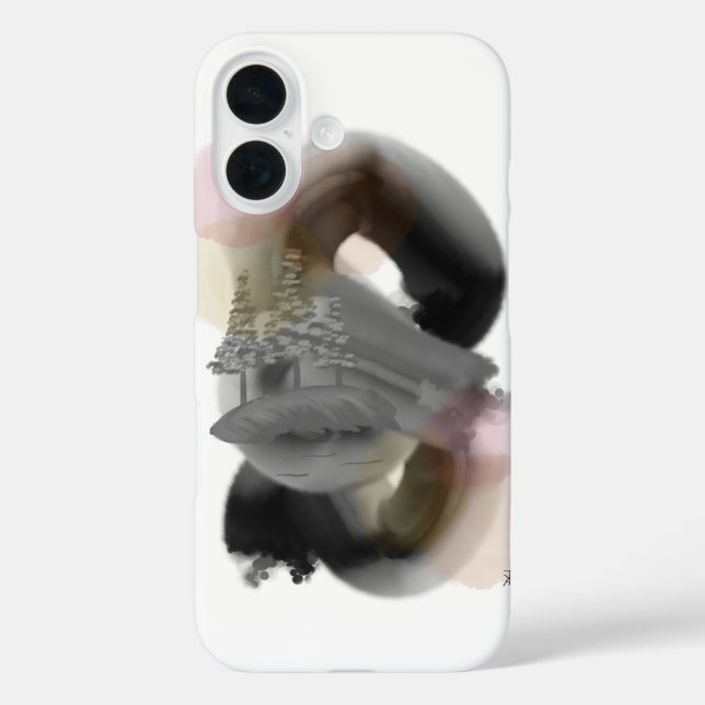 Coque Pour iPhone 16 Contraste minimal Art Abstrait iPhone 16 Coque (Verso)