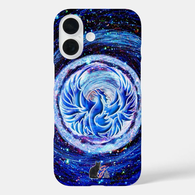 Coque Pour iPhone 16 Coque bleu Phoenix-Mate coque iphone (Verso)