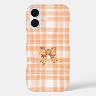 Coque Pour iPhone 16 Coque iPhone 16 Arc Automnal Esthétique Orange Con