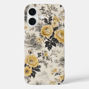Coque Pour iPhone 16 coque Iphone 16 fleurs jaunes vintage