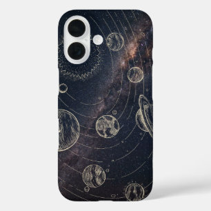 Coque Pour iPhone 16 Coque iPhone 16 Space – Planètes et Galaxie