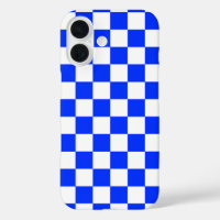 Coque iphone chèque À damiers blanc bleu