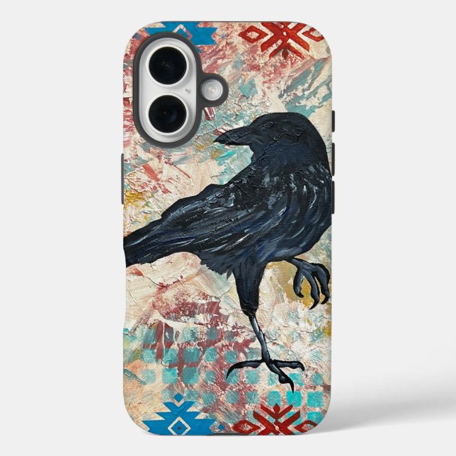 Coque Pour iPhone 16 Coque iphone Corbeau (Verso)
