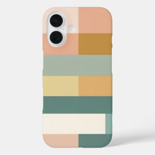 Coque Pour iPhone 16 Coque iphone de bloc de couleur géométrique minima