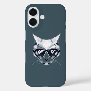 Coque Pour iPhone 16 coque iphone de chat géométrique cool - Il y a à p