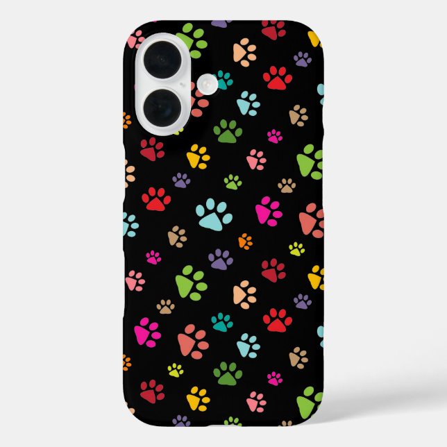 Coque Pour iPhone 16 Coque iphone de conception Pawprints (Verso)