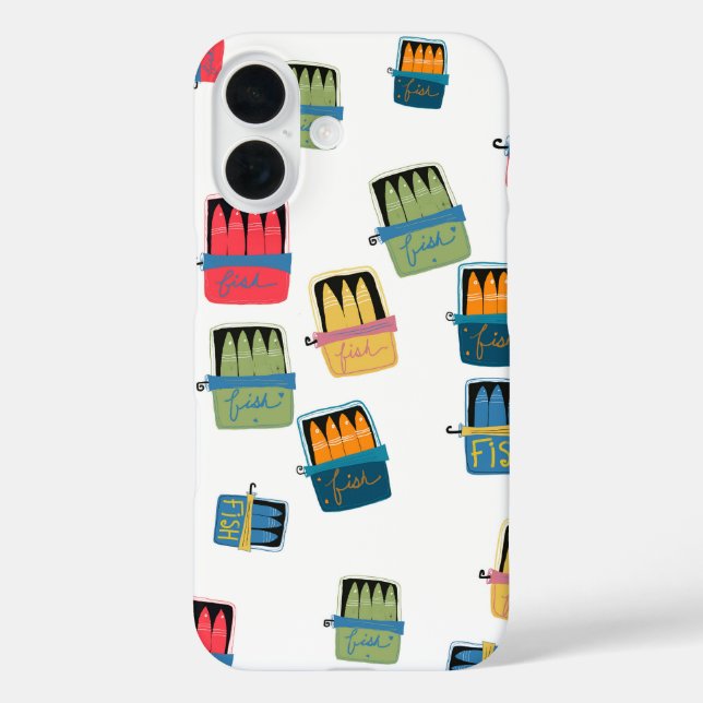 Coque Pour iPhone 16 Coque iphone de poisson en conserve (Verso)