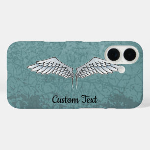 Coque Pour iPhone 16 Coque iphone des ailes gris-bleu