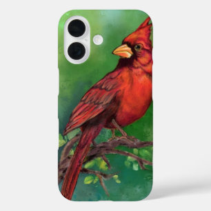 Coque Pour iPhone 16 Coque iphone du Cardinal rouge du Nord
