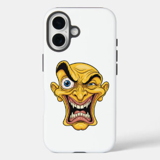 Coque Pour iPhone 16 Coque iphone du visage de caricature jaune fou